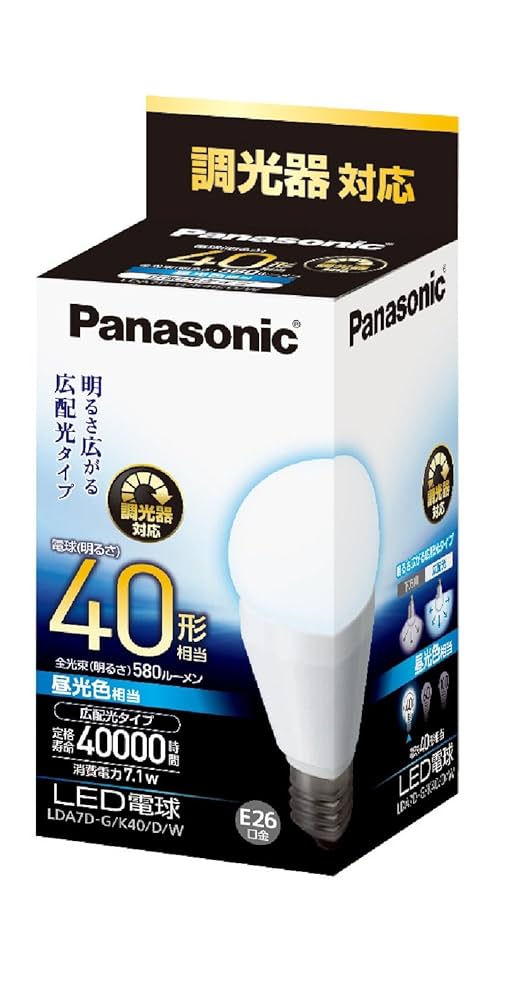 Amazon | パナソニック LED電球 口金直径26mm 電球40W形相当